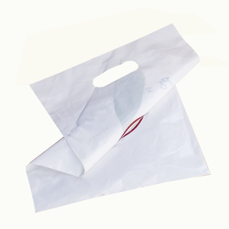 Gestanst handvat Winkelen Verpakking hdpe witte plastic zakken